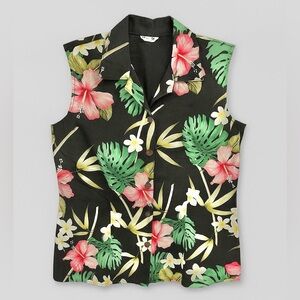 🇺🇸 MADE IN HAWAII USA VINTAGE Bishop St. Apparel Sleeveless Hawaiian Shirt